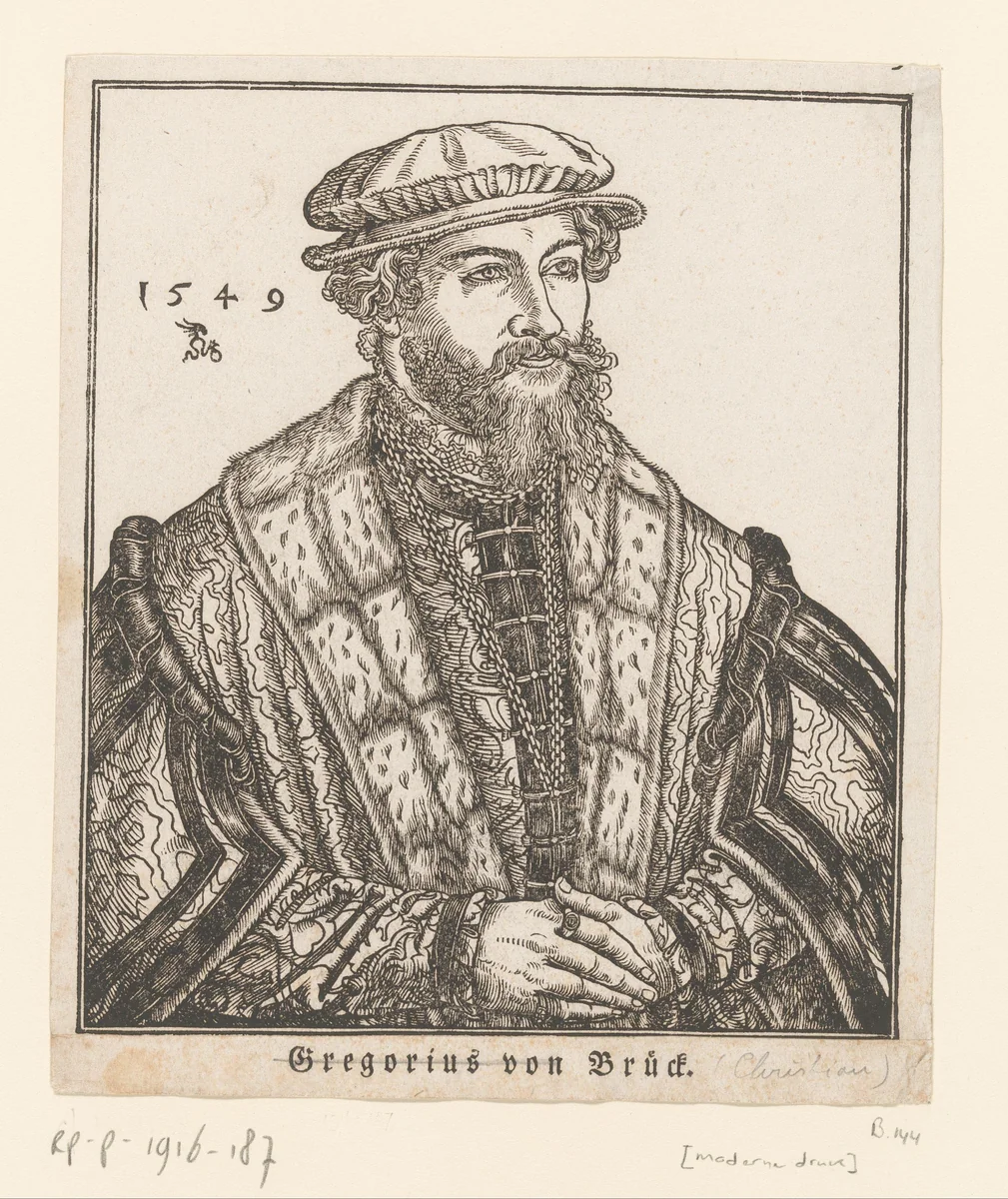 Portret van Christian Pontanus by anonymous, print, 1549