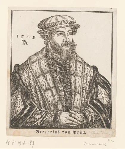 Portret van Christian Pontanus by anonymous, print, 1549