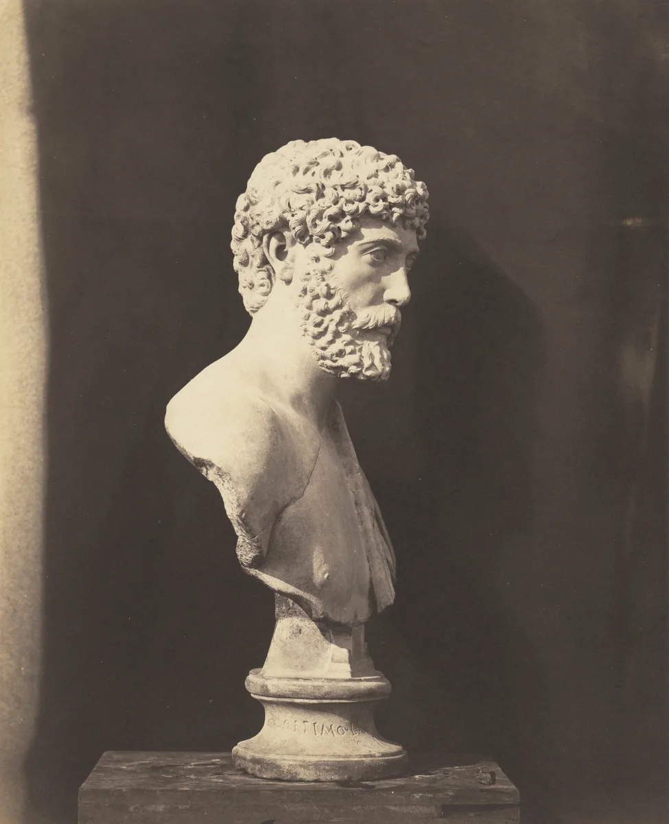 Roman Portrait Bust, British Museum, London by Roger Fenton, photograph, 1857