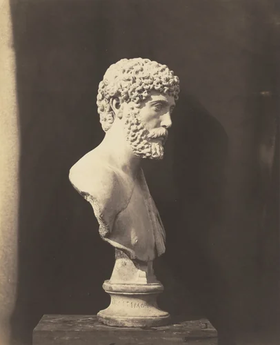 Roman Portrait Bust, British Museum, London by Roger Fenton, photograph, 1857