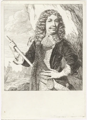 Portret van Mattheus van den Broucke by Godfried Schalcken, print, 1660-1680