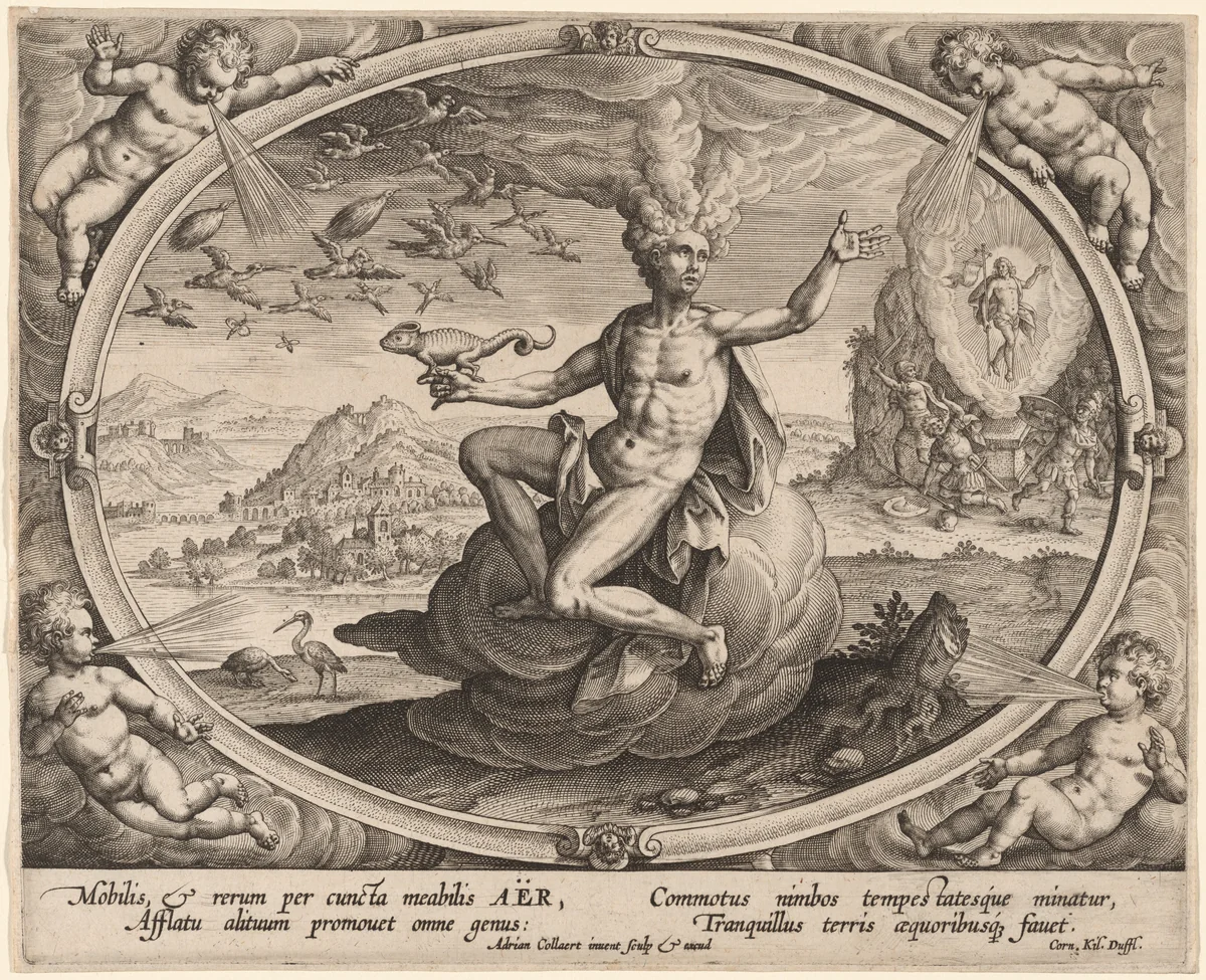 Aër (Air) by Adriaen Collaert, print, 1587