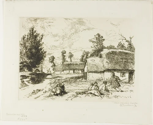 Two Cottages by Louis Auguste Lepère, print, 1910