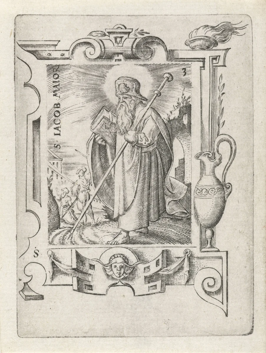 H. Jacobus maior by Virgilius Solis, print, 1524-1562