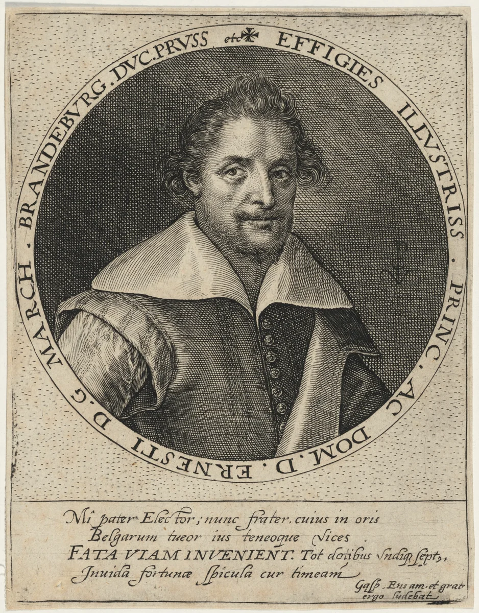 Ernest, Margrave of Brandenburg by Crispijn van de Passe I, print, 1565-1637
