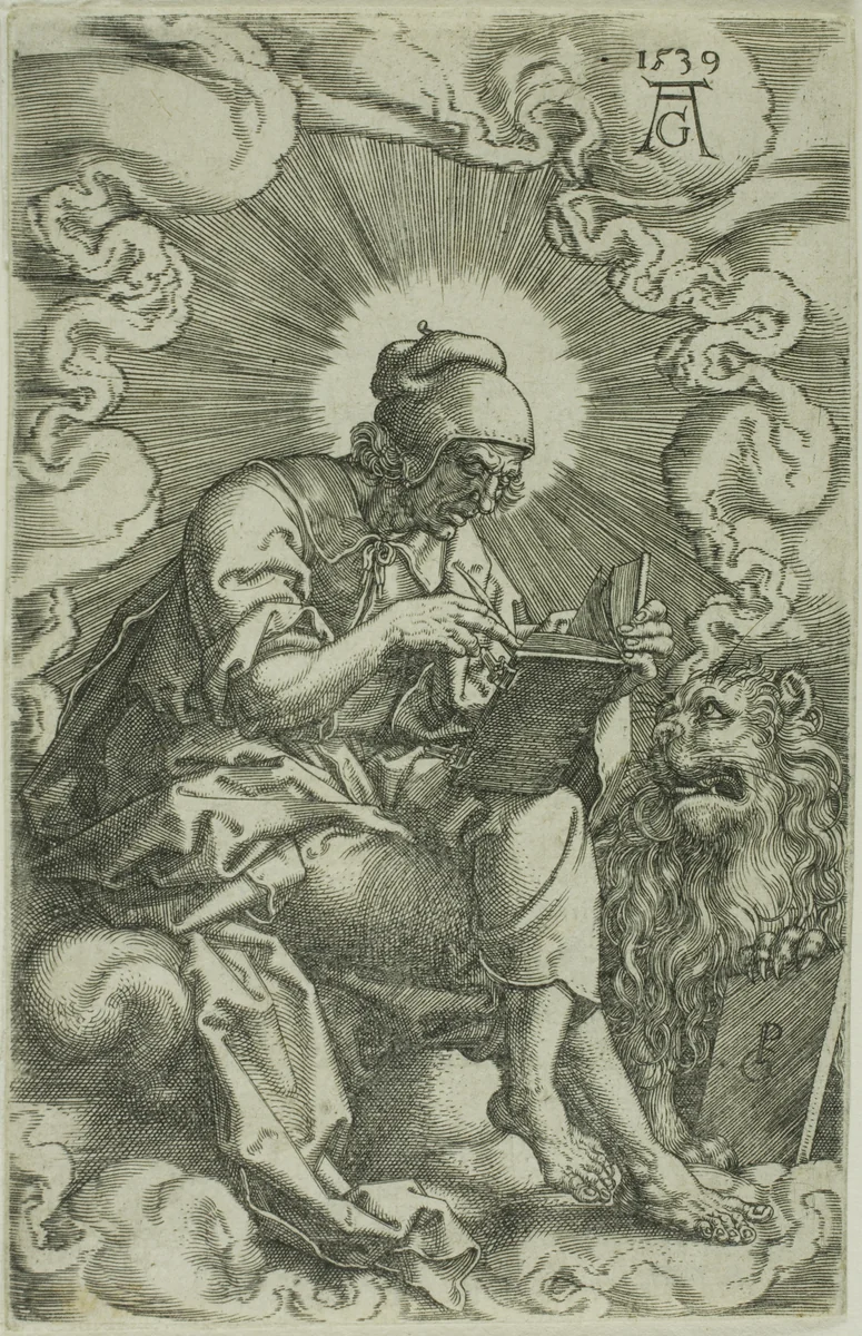 St. Mark, from The Four Evangelists by Heinrich Aldegrever, print, 1539