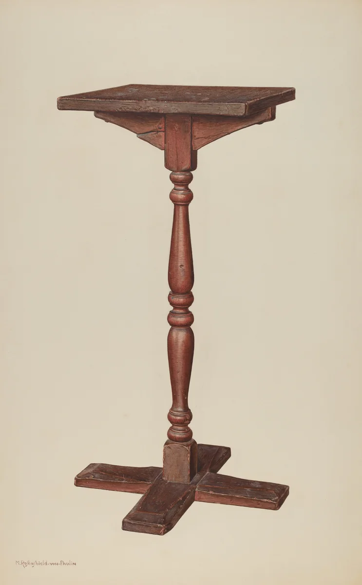 Candle Stand by M. Rosenshield-von-Paulin, index of american design, 1940