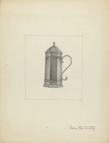 Silver Salt Cellar by Aaron Fastovsky, index of american design, 1935-1942