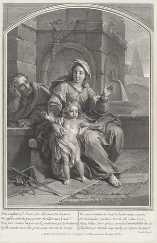 The Holy Family by Jacques Nicolas Tardieu, print, 1730-1795