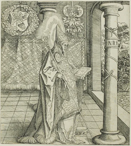 Saint Emesbertus, from Saints Connected with the House of Habsburg by Leonhard Beck
Wolfgang Resch, print, 1516
