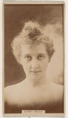 Cora Macy, from the Actresses series (N245) issued by Kinney Brothers to promote Sweet Caporal Cigarettes by Kinney Brothers Tobacco Company, photograph, 1890