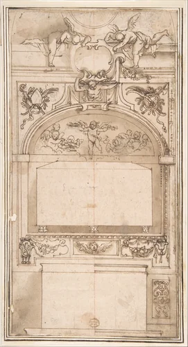 Wall Monument by anonymous, drawing, 1500-1600