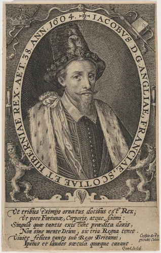 James I, King of England by Crispijn van de Passe I, print, 1604