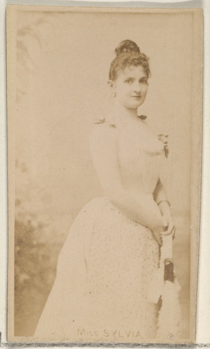 Miss Sylvia, from the Actors and Actresses series (N45, Type 8) for Virginia Brights Cigarettes by Allen & Ginter, photograph, 1885-1891