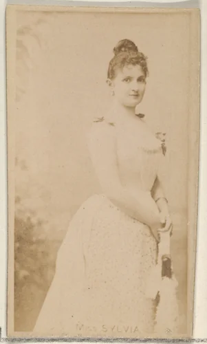 Miss Sylvia, from the Actors and Actresses series (N45, Type 8) for Virginia Brights Cigarettes by Allen & Ginter, photograph, 1885-1891