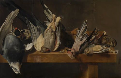 Dead Birds by Elias Vonck, painting