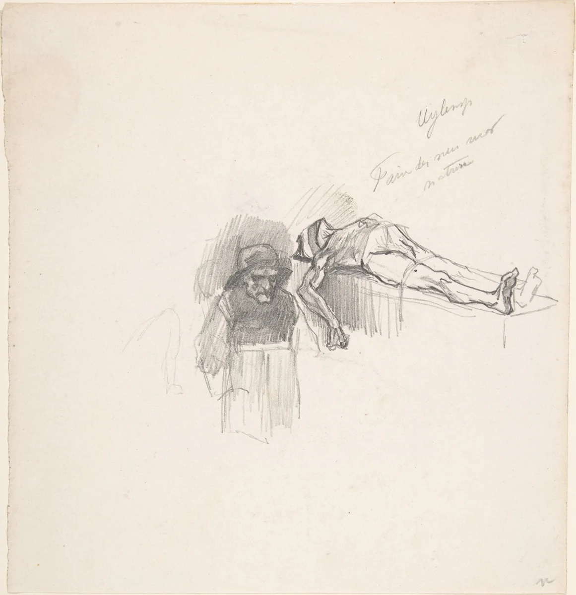 Study for Uylenspiegel by Félicien Rops, drawing, 1833-1898