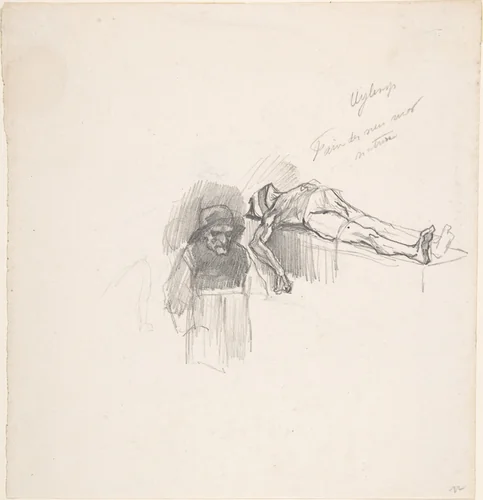 Study for Uylenspiegel by Félicien Rops, drawing, 1833-1898