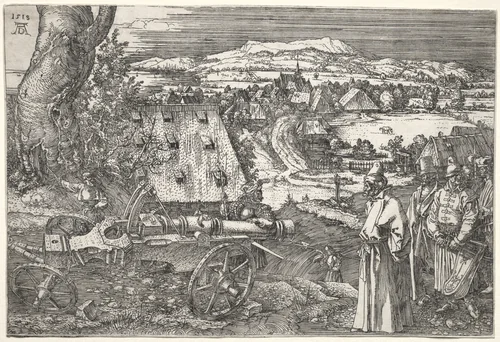 Landscape with the Cannon by Albrecht Dürer, print, 1518