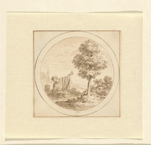 Een Schoone Boom by Arnold Houbraken, drawing, 1670-1719