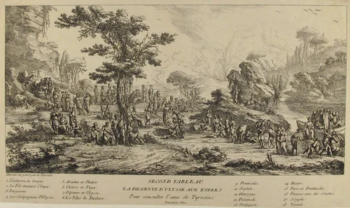 La Descente D'Ulysse Aux Enfers by Louis Joseph le Lorrain, print, 1725-1759