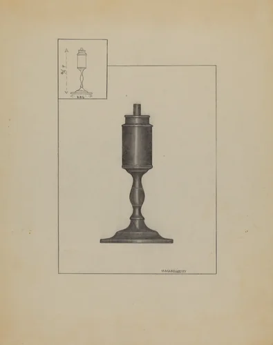 Lamp by Matthew Mangiacotti, index of american design, 1936