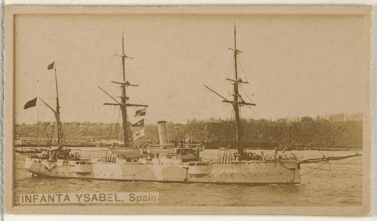 Infanta Ysabel, Spain, from the Famous Ships series (N50) for Virginia Brights Cigarettes by Allen & Ginter, photograph, 1895