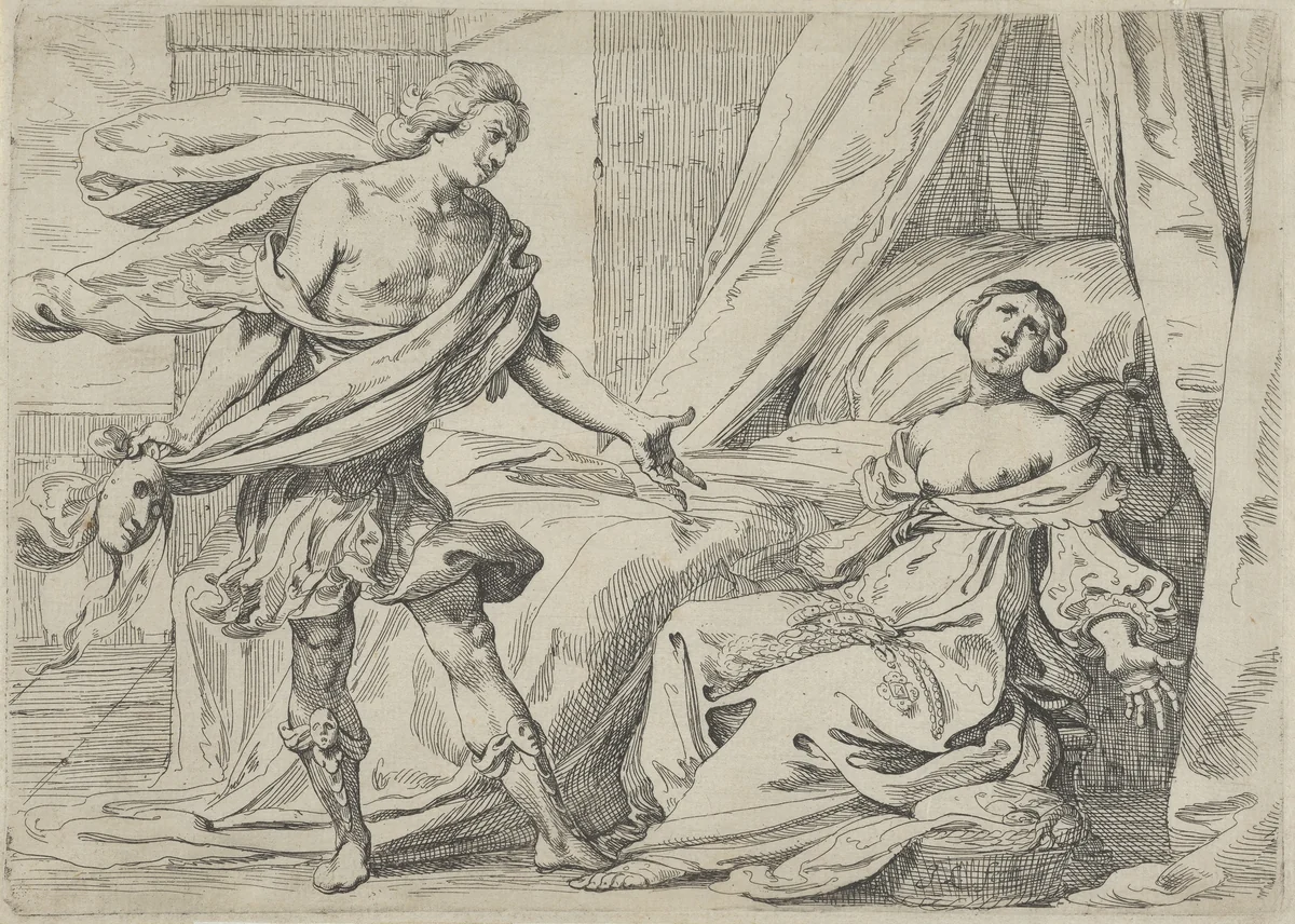 Cephalus and Procris by Johann Liss, print, 1595-1631
