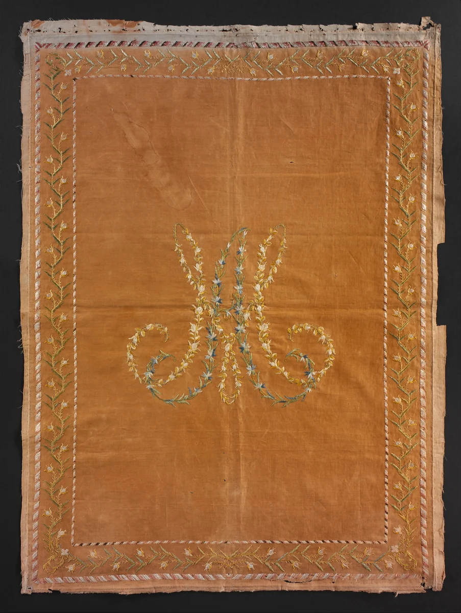 Firescreen panel by Marie Antoinette, textile, 1783-1793