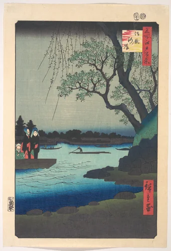 Ommayagashi, Sumida River by Utagawa Hiroshige (歌川広重), print, 1847-1867
