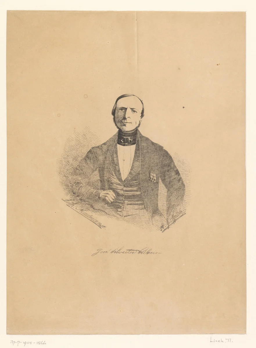Portret van José Silvestre Ribeiro by H.G. Neitch, print, 1800-1899