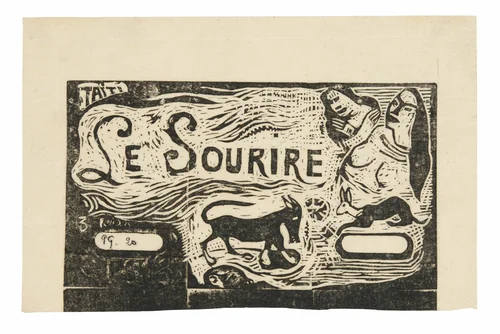 Fox, Busts of Two Women, and a Rabbit, headpiece for Le sourire by Paul Gauguin, print, 1899-1900