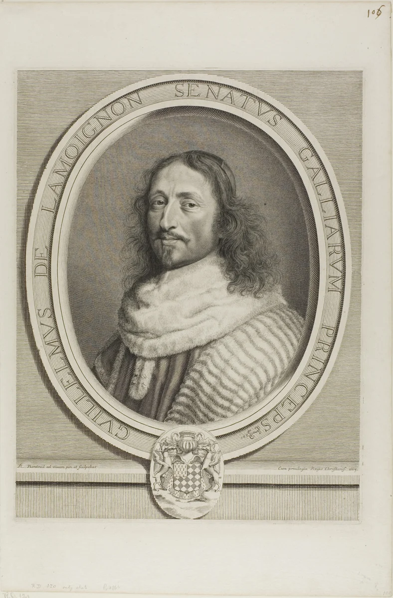 Guillaume de Lamoignon by Robert Nanteuil, print, 1663