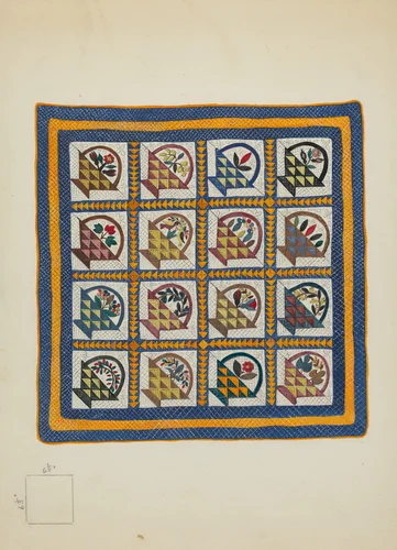 Bedspread by Irene Schaefer, index of american design, 1936