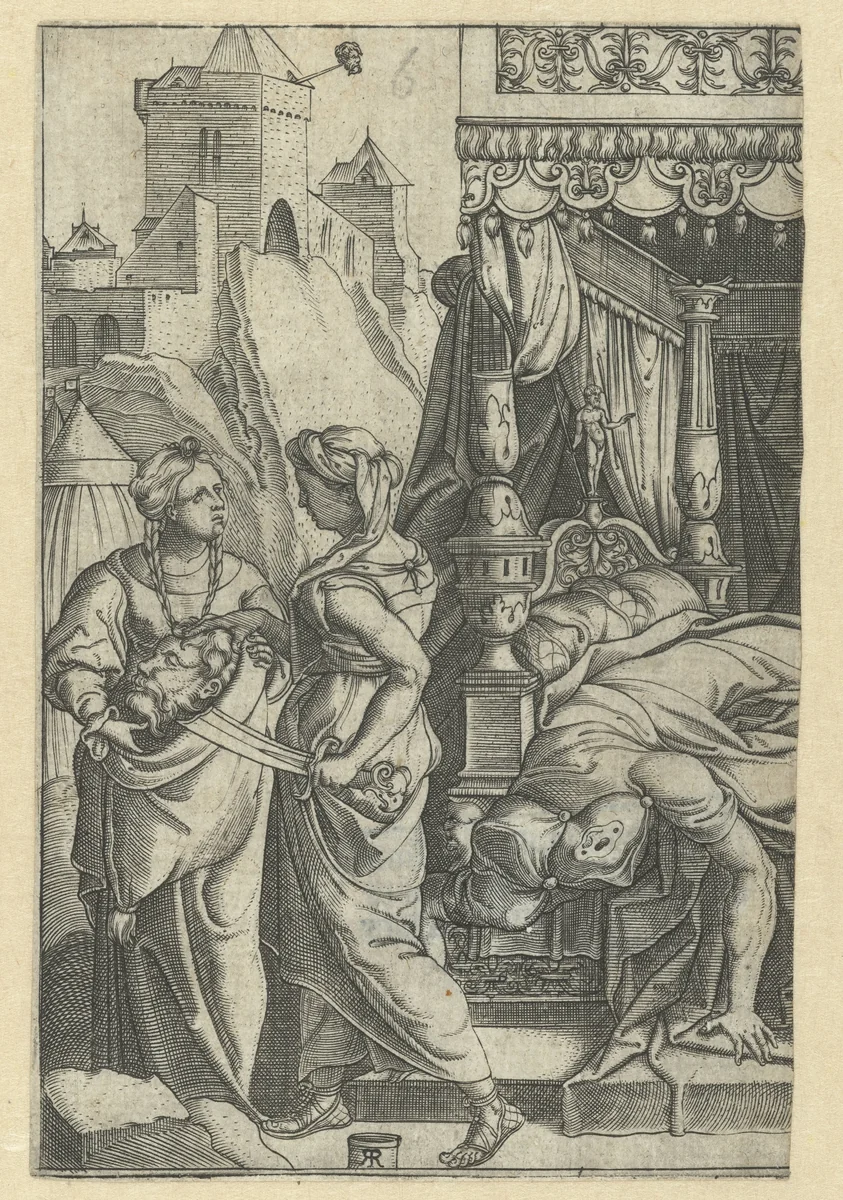 Judith met het hoofd van Holofernes by Unknown, print, 1500-1520