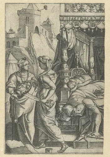 Judith met het hoofd van Holofernes by Unknown, print, 1500-1520