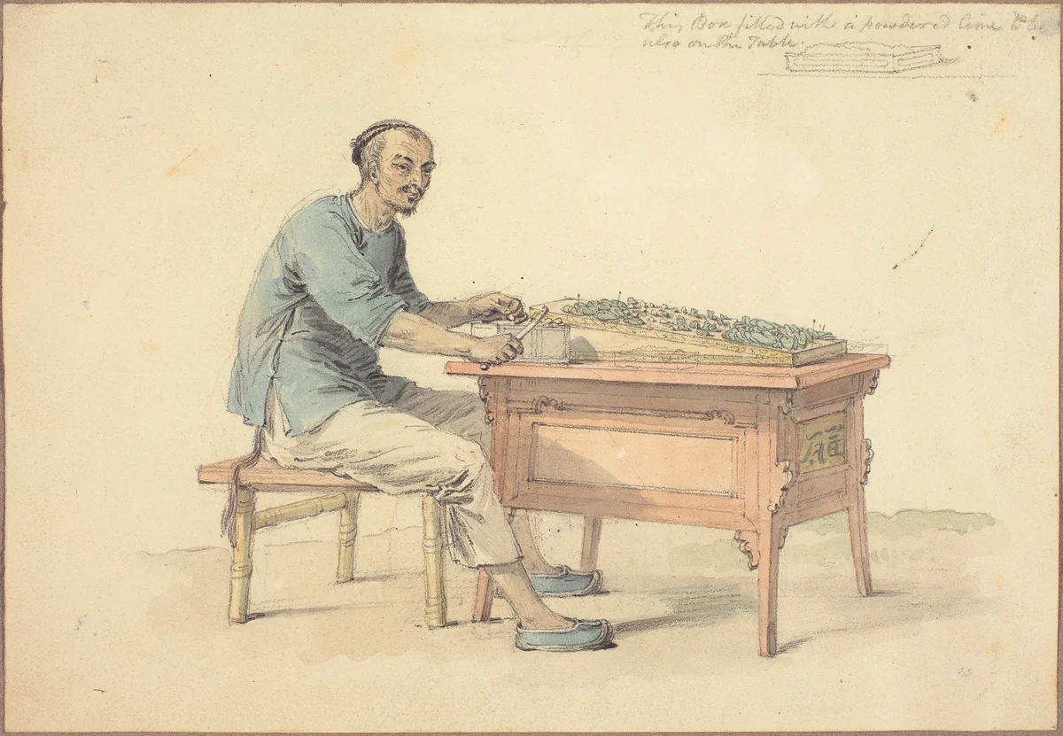 A Chinese Peasant Selling Betel by William Alexander, drawing, 1793-1794