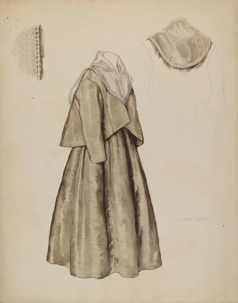 Quaker Dress by Lillian Causey, index of american design, 1937