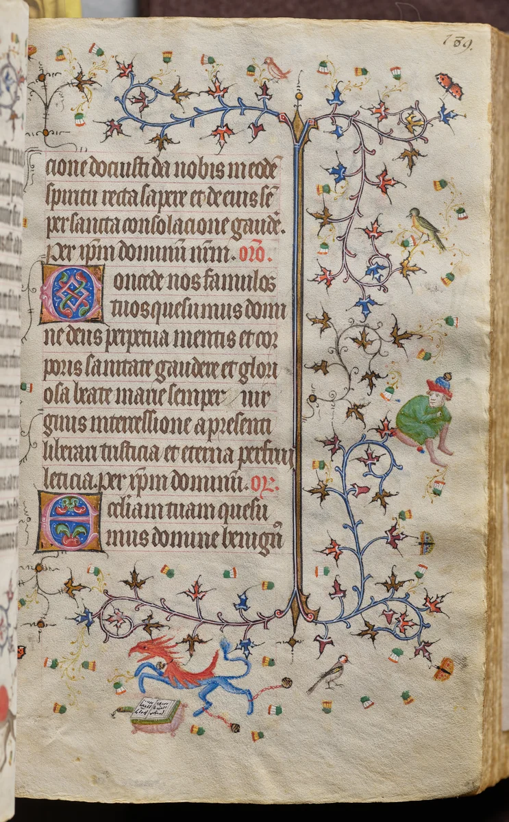 Hours of Charles the Noble, King of Navarre (1361-1425): fol. 95r, Text by Master of the Brussels Initials and Associates, book, 1400-1410