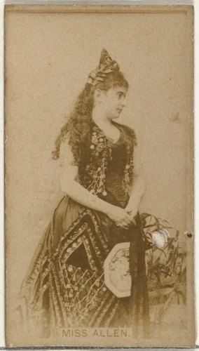 Miss Allen, from the Actors and Actresses series (N145-8) issued by Duke Sons & Co. to promote Duke Cigarettes by W. Duke, Sons & Co., photograph, 1890-1895