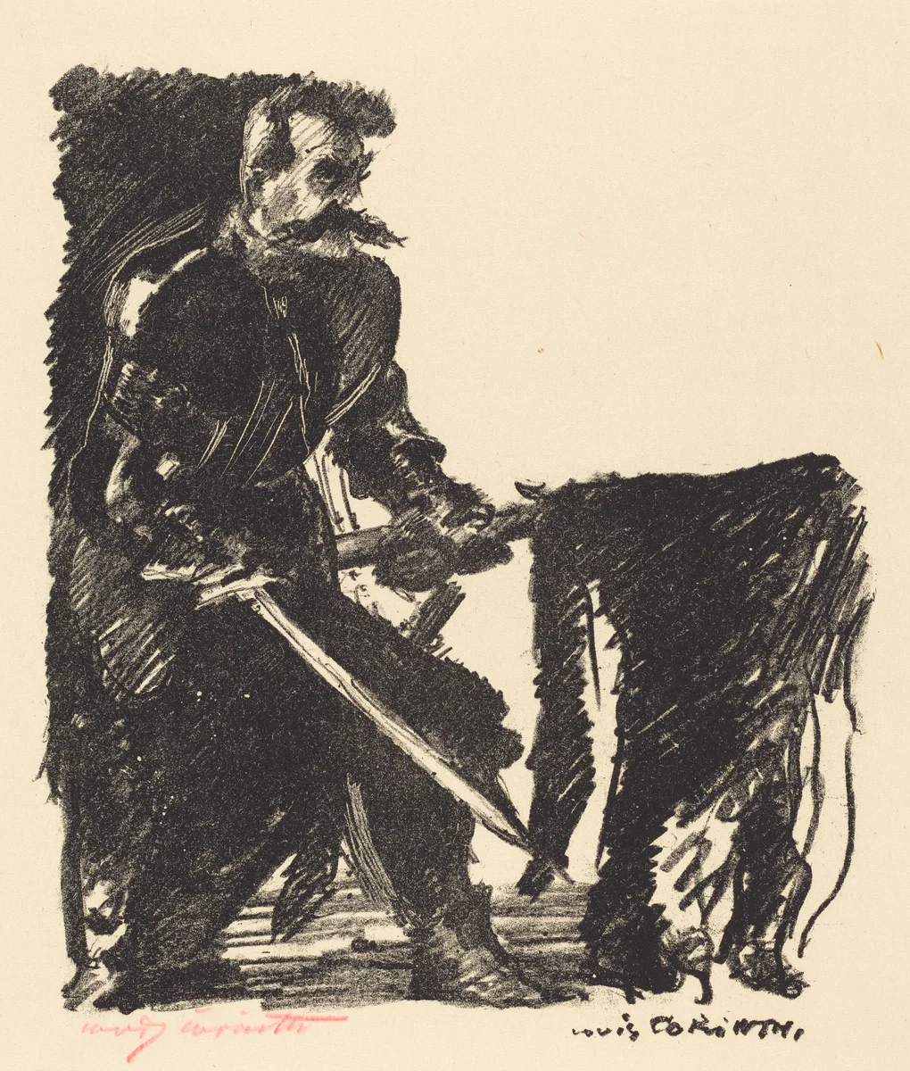 Bannerträger (Standard Bearer) by Lovis Corinth, print, 1915
