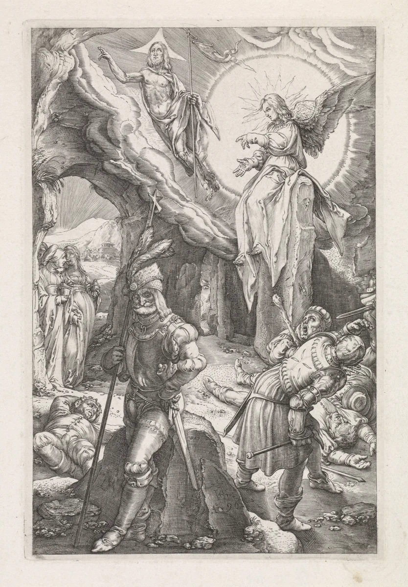 Opstanding van Christus by anonymous, print, 1596-1667
