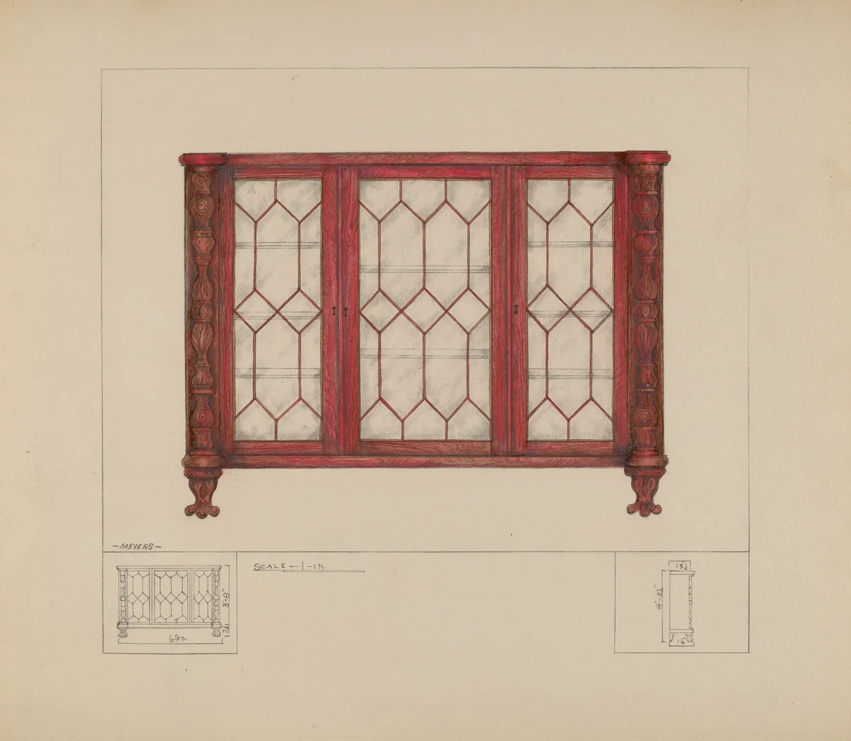 China Closet by Henry Meyers, index of american design, 1936