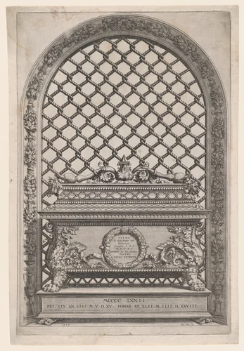 The Tomb of Pietro and Giovanni de' Medici from The Tombs of the Medici by Cornelis Cort, print, 1570
