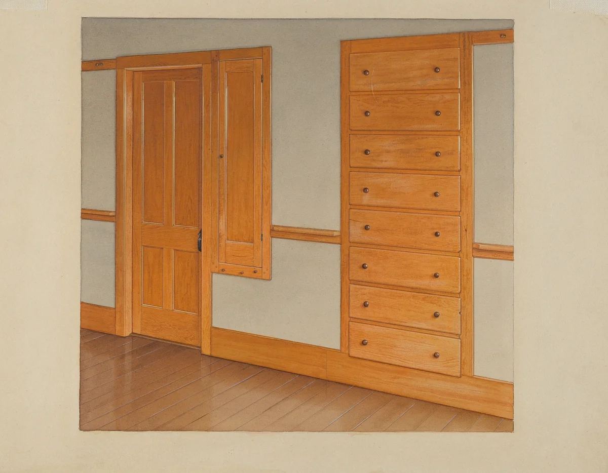 Built-in Drawers and Cupboards by Alfred H. Smith, index of american design, 1938