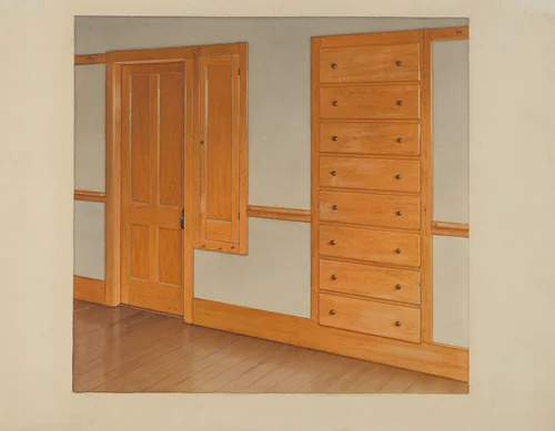 Built-in Drawers and Cupboards by Alfred H. Smith, index of american design, 1938