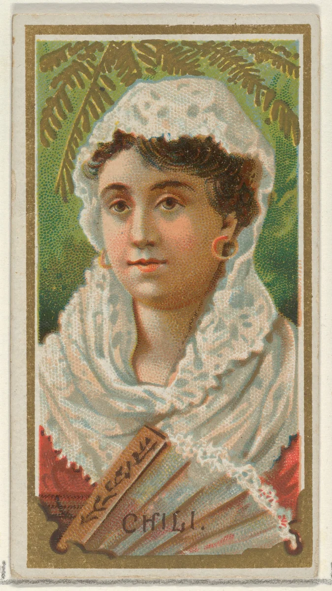 Chili, from the Types of All Nations series (N24) for Allen & Ginter Cigarettes by Allen & Ginter, print, 1889