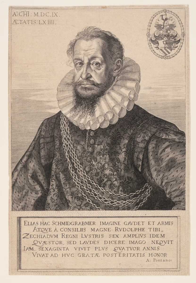 Elias Schmidgrabner, Councilor of Finance by Aegidius Sadeler, print, 1609
