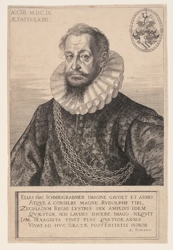 Elias Schmidgrabner, Councilor of Finance by Aegidius Sadeler, print, 1609