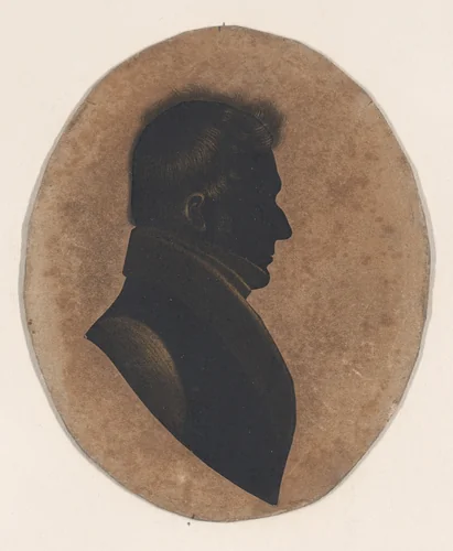 Silhouette of a man in profile to the right by William Bache, other, 1790-1845